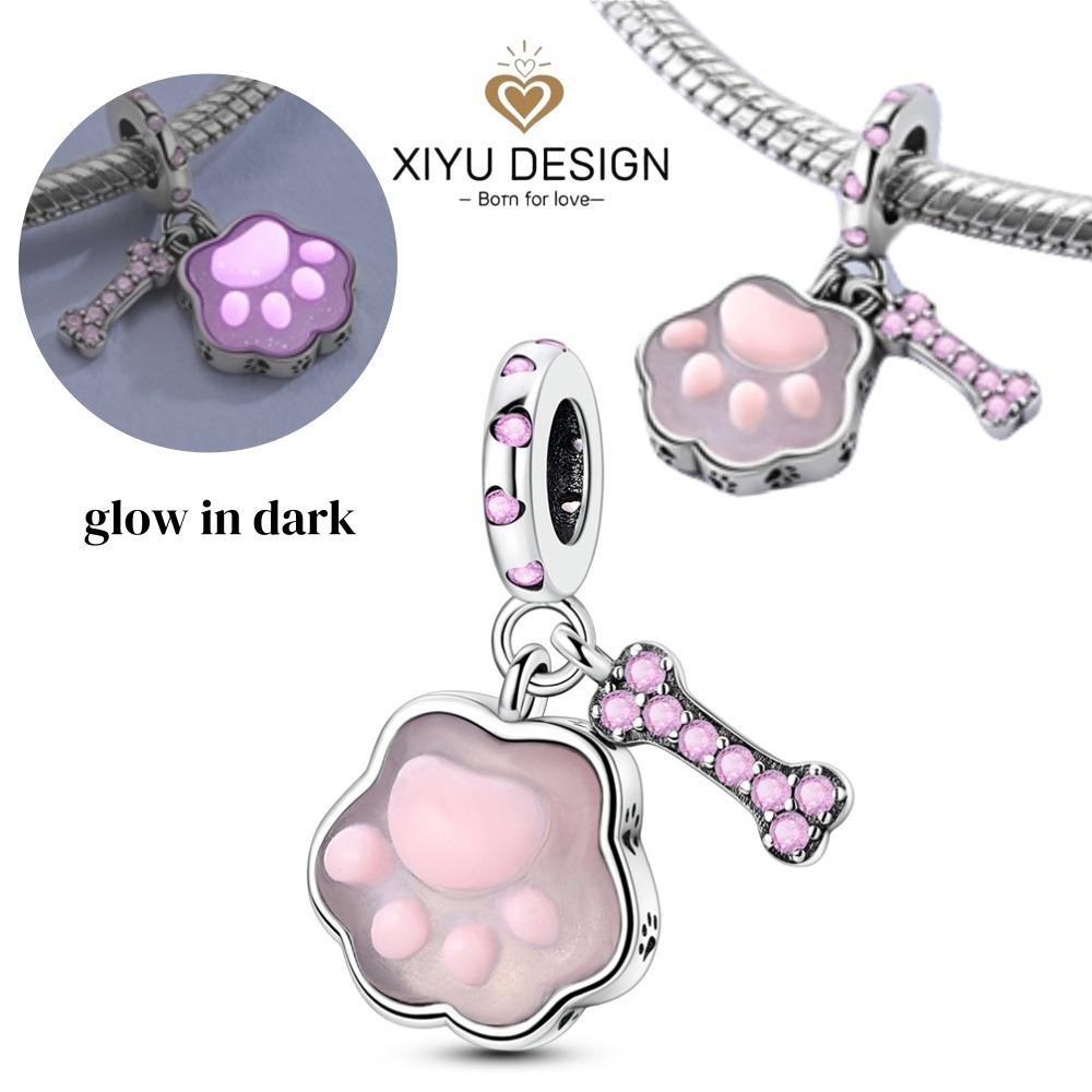 Copper Girl Holding Dog Charm Golden Retriever Beads Fit Original Bracelet Making Gift For Woman Jewelry Diy Fashion Pendant