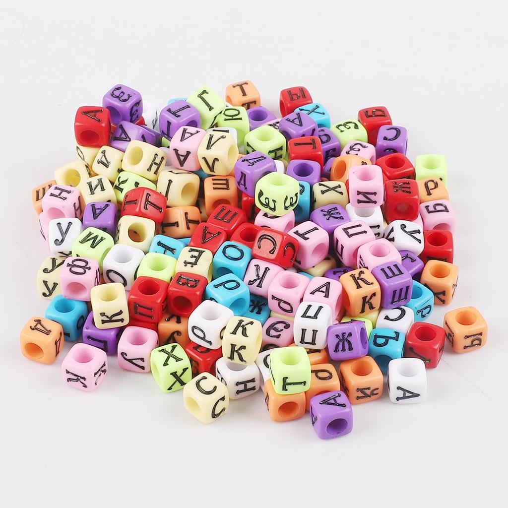 DIY Kids' Educational Alphabet & Number Beads - Acrylic Jewelry Making Kit
