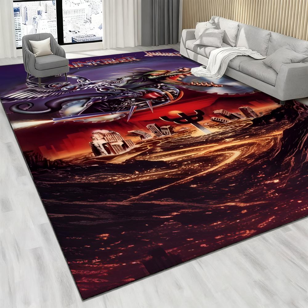 Rock Band J-judas Priest Floor Mat Soft Floor Mat Thickened Non-Slip Door Mat For Living Room Home Decor Flannel Rugs