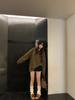 HEYGIRL Black Lazy Stripe 3.0 Korean Style Women's Autumn Loose Casual T-shirt