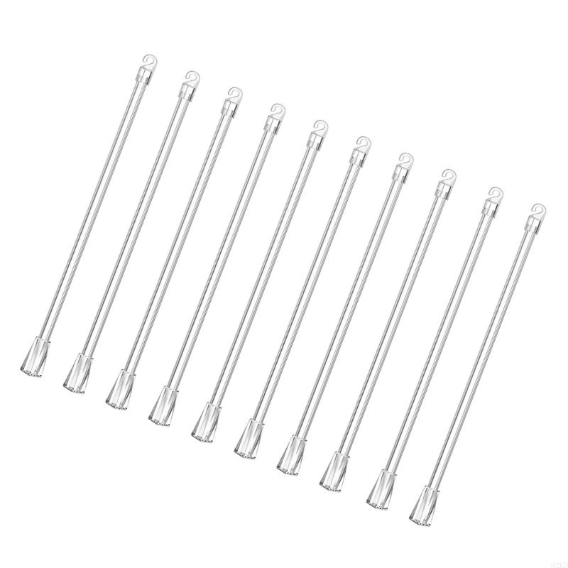 62KD 2/4/6/8/10Pcs Vertical Blinds Replacement Pull Rods with Hook and Handle for Door Window Curtain Shade Tilt Wand