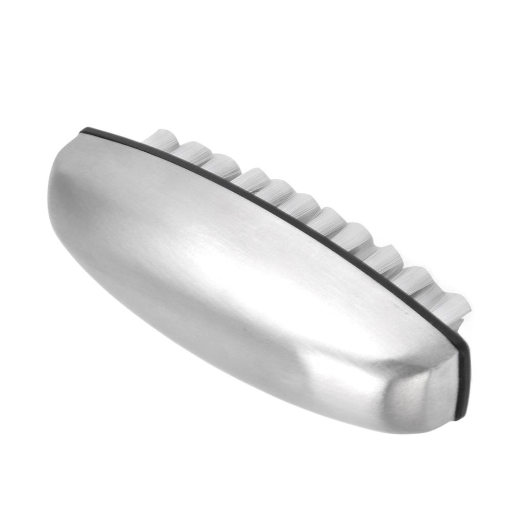 Fruit Vegetable Cleaning Brush 304 Stainless Steel Nylon Wool Multifunction Finger Nail Brush for Kitchen