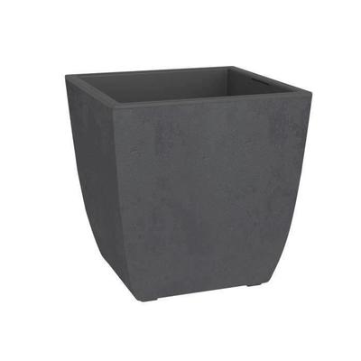 Flower Pot - EDA - DIVA BASALT Square - 42 L - 43.5 X 43.5 X H.44.2 Cm - Removable Inner Pot - Anthracite Grey