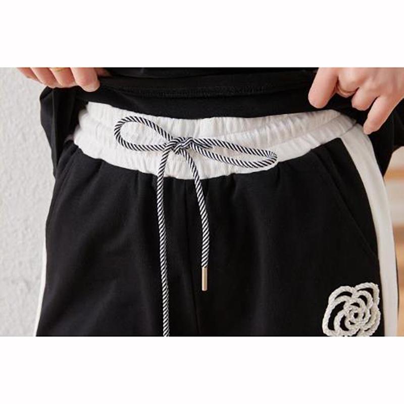 Sommer Damen Sets Rundhals Kurzarm T-Shirt Hose Damen Trainingsanzüge Outfits