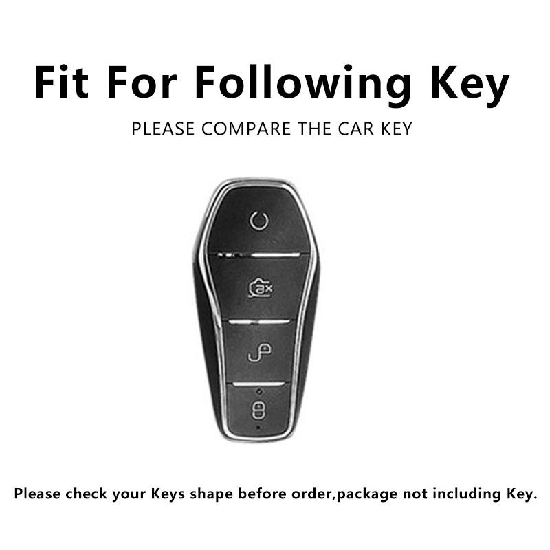 Car Key Case For Byd Atto 3 Accessories Keychain Remote Protection Cover Bag Shell Housing Ring Holder Fob
