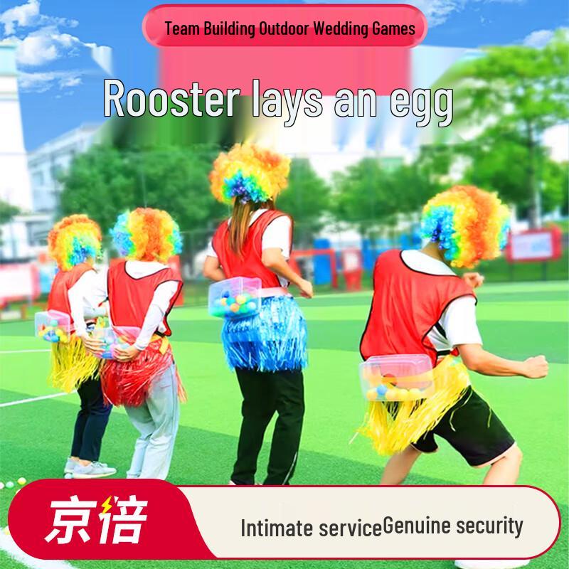 Rooster Laying Egg Ping Pong Team Building Game