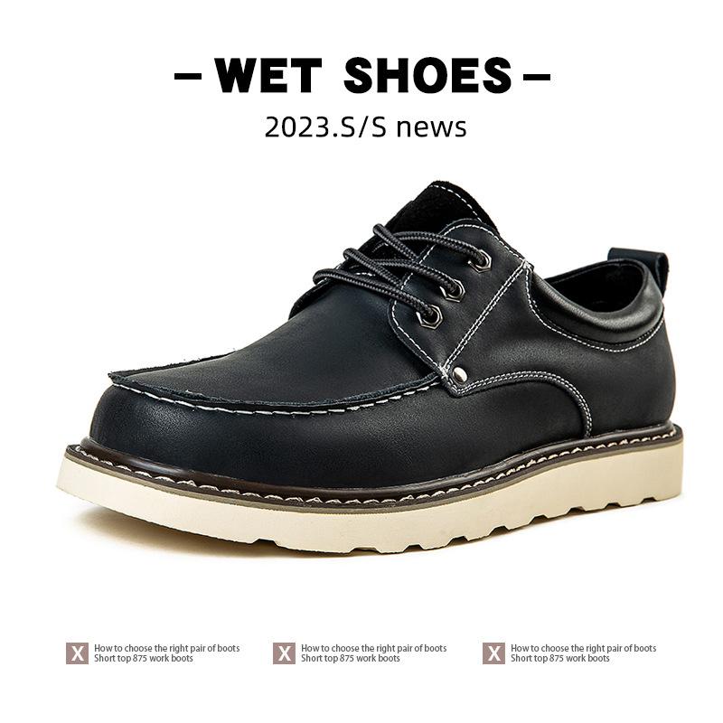 

Мужская обувь очень большого размера весна 2025 новая ретро обувь с инструментальной подошвой американская уличная повседневная кожаная обувь ботинки Мартина с большой головой 44