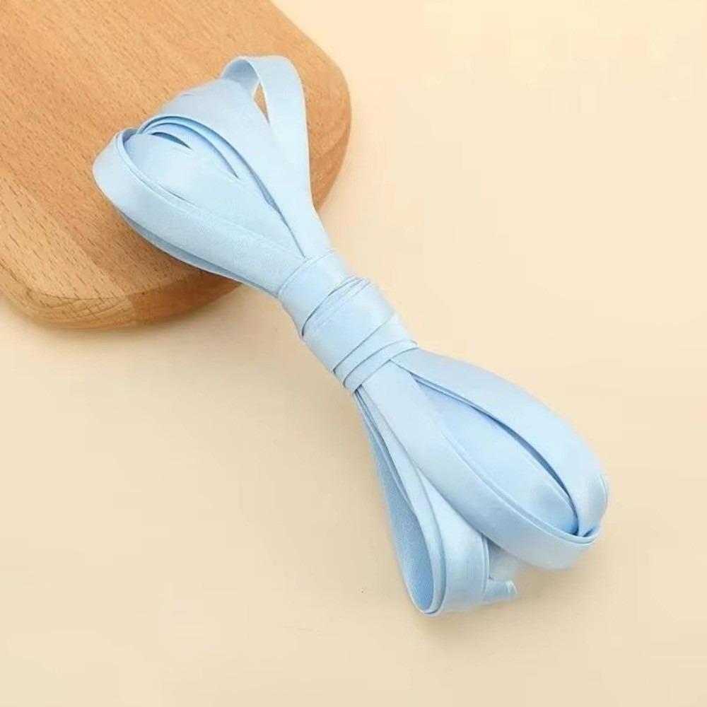 1CM Fabric Edge Sewing Ribbon Cord Rope Sateen 10MM Width 4-Fold Iron Free Bias Tape Colorful Clothing Accessories