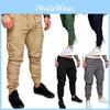 Mens Urban Fashion Slim Fit Zipper Shirring Twill Cargo Jogger Pants In Premium Quality Cotton Blend
