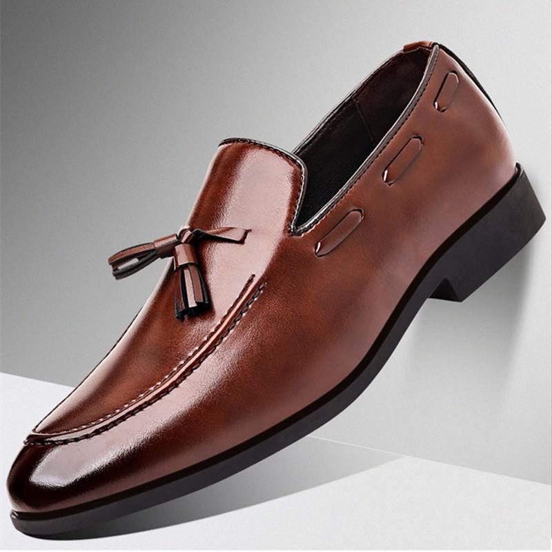 

Модная кожаная мужская обувь слипоны модная повседневная роскошная брендовая формальная мужская обувь лоферы с кисточками мокасины итальянская дышащая мужская обувь для лодки 48 коричневый