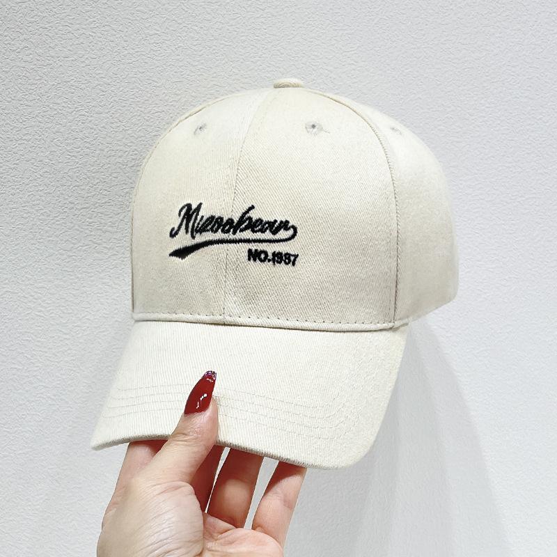 Vintage Chic Embroidered Letter Baseball Cap for Women - Soft, Lightweight, Sun-Protective, Breathable, Adjustable Fit, Perfect for Outdoor Activities