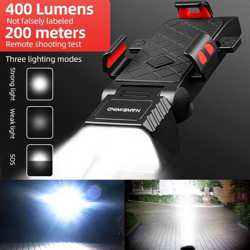 4-i-1 LED Cykellampa Framljus med Signalhorn Telefonhållare Ringklocka Powerbank MTB Cykel Ficklampa USB Laddningsbar Cykeltillbehör