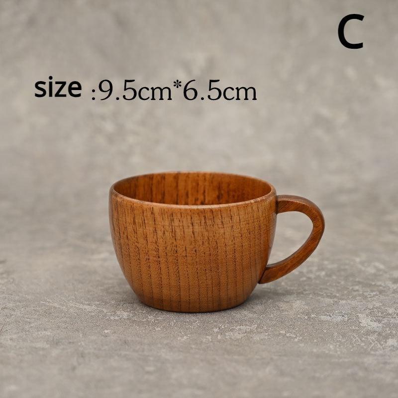 1pc Wooden Cup Jujube Sour Wood Household High Temperature Resistant Tea Coffee Beer Cup Kitchen Bar Drinkware Wood Drinking Mug