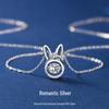 925 Sterling Silver Beating Heart Rabbit Necklace for Women - Zodiac Theme, Cool New Year Style, Cute Lively Clavicle Chain