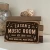 Custom Vintage Guitar Metal Wall Sign Personalized Retro Aluminum Decor For Music Lovers
