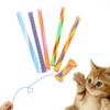25Pcs Kitten Chew Toy Teething Soft Woven Cats Toy Interactive Attractive Woven Tube Shape Teething Toy