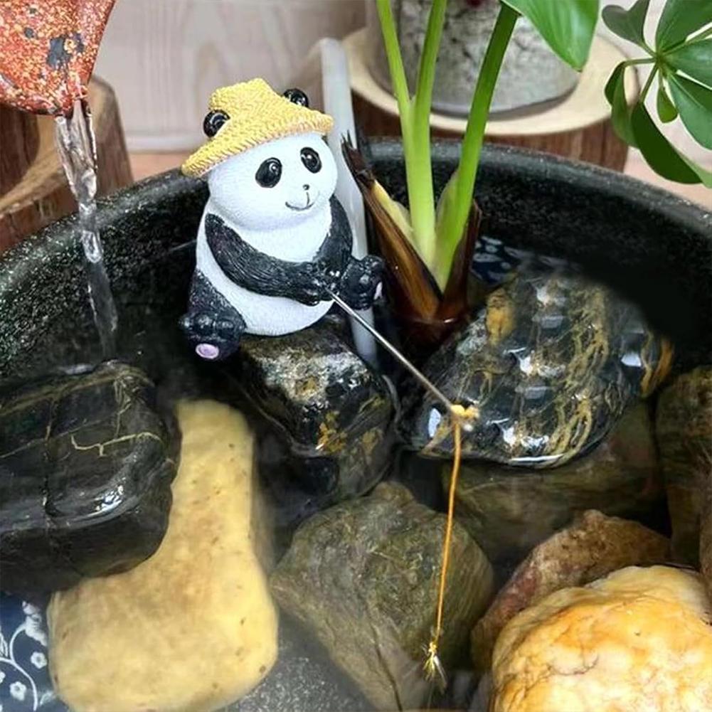 New Poolside Statue Turtle Fisher Animal Fishing Sculpture Resin Fishing Sculpture for Fish Pond Poolside Outdoor Garden Decor