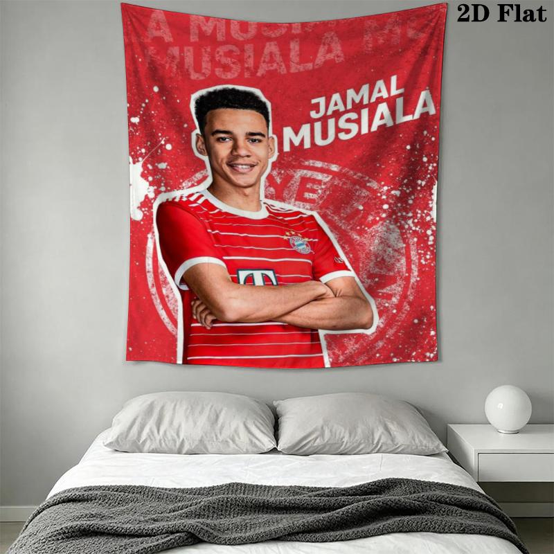 Jamal Musiala Wandteppich Ästhetisches Wandbehang Gedruckter Stoffdecke Dekorative Wandteppiche für Schlafzimmer Wohnzimmer Heimdekoration