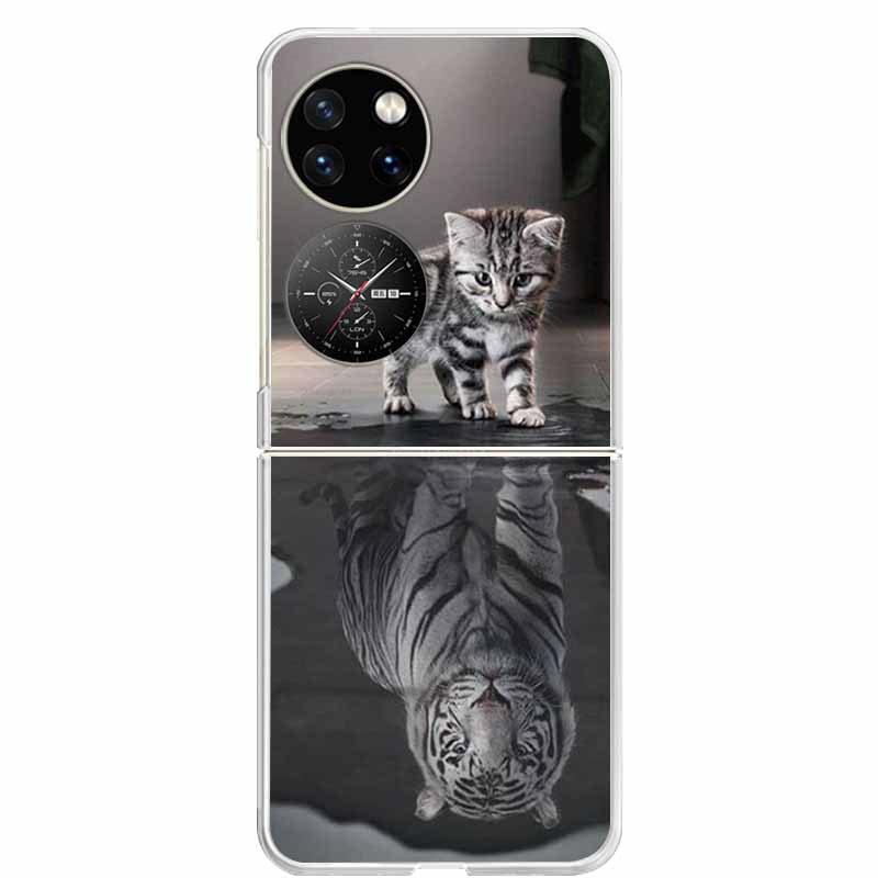 For Huawei P50 Pocket Case Transparent Clear Hard PC Phone Back Cover For Huawei P50 Pocket Cases P 50 Pocket 2022 Shells Capa