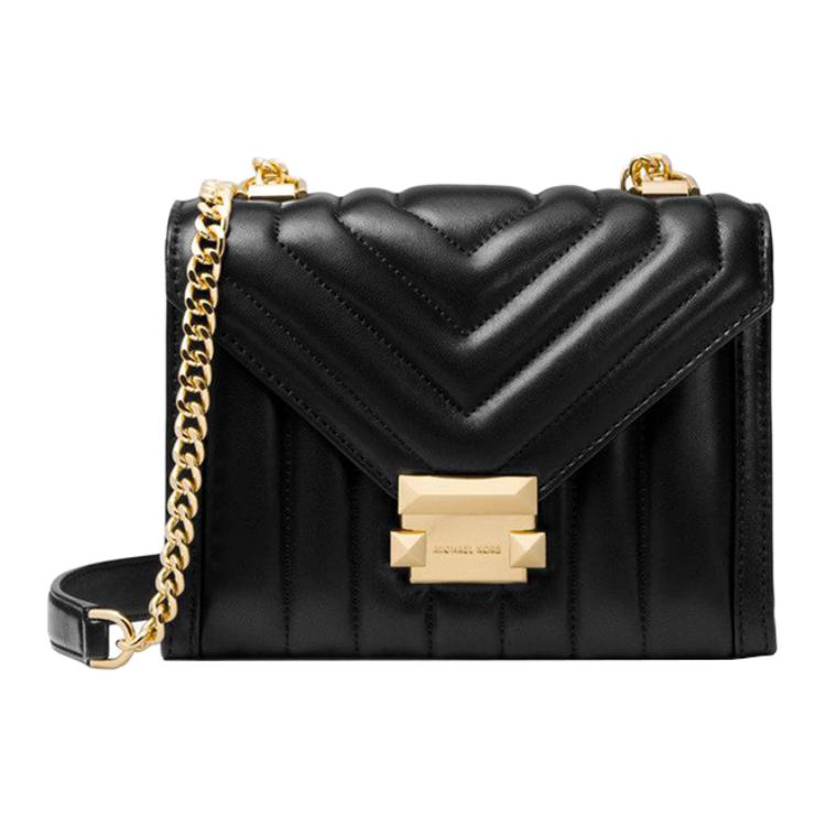 

Новая сумка через плечо MICHAEL KORS Whitney из овчины, маленькая женская, чисто черная 30F8GXIL1T-BLACK 19.6*7.6*14.0CM