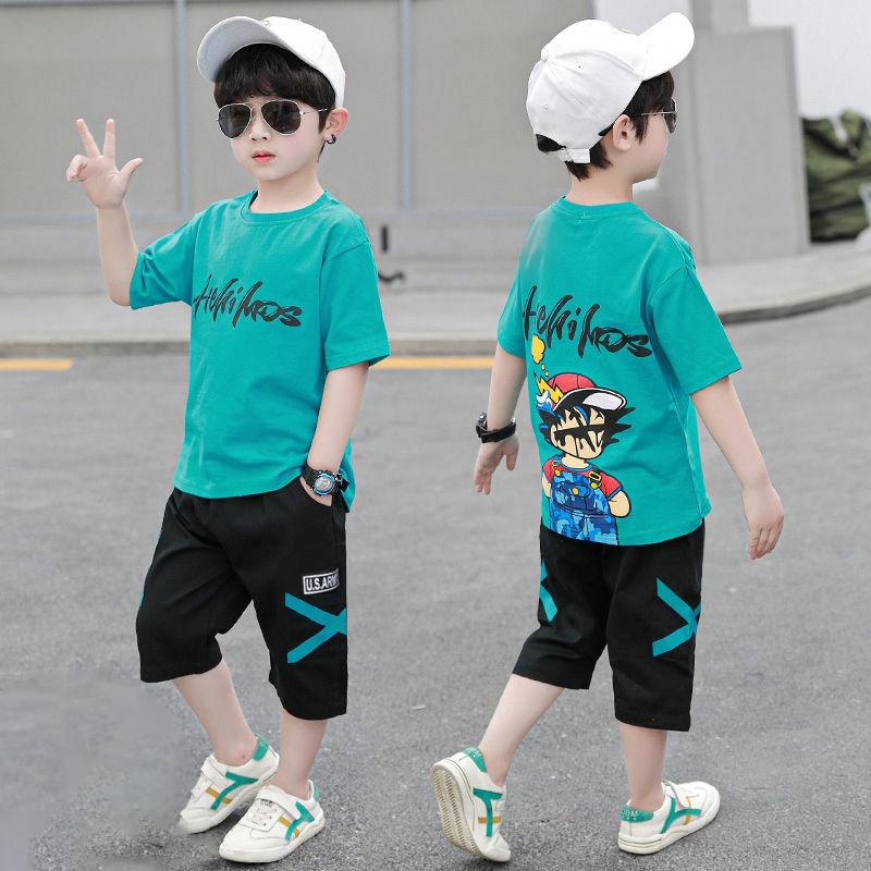 Children's Fashion 2-piece T-shirt Fashion Short Sleeve T-shirt Set Shorts