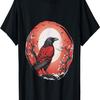 Red Moon Black Crow Black Raven Outfit Cherry Blossom T-Shirt