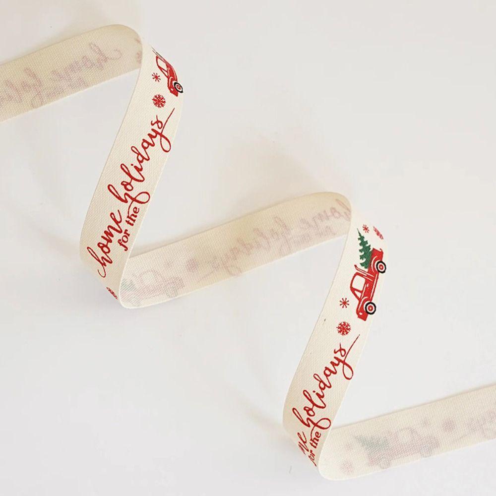 Elk Christmas Ribbon Letter Party Webbing Material Fashion Christmas Tree Decor  Cake Box Decor