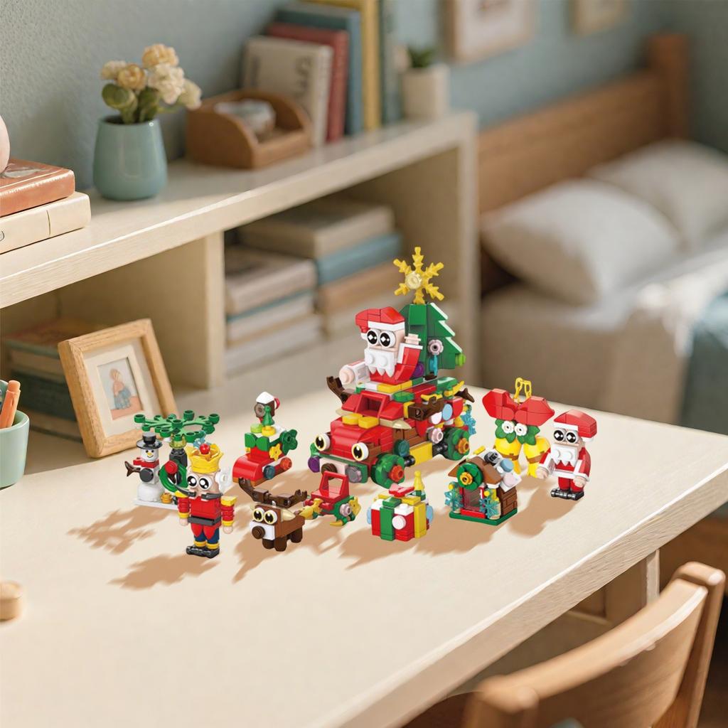 Christmas Building Block Toy Christmas TreeReindeer Assembly SantaClaus Gift