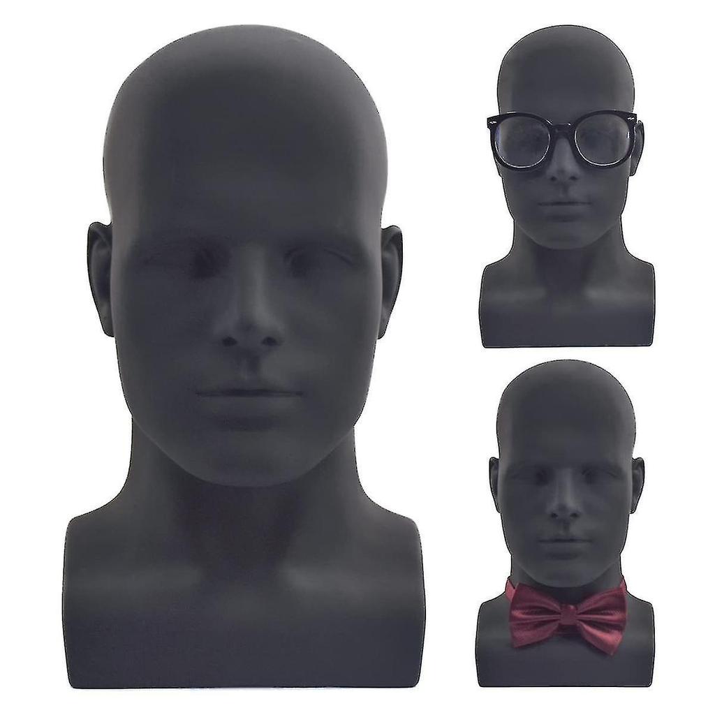 Male Mannequin Head Professional Manikin Head For Display Wigs Hats Headphone Display Stand (matte