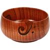 Wooden Yarn Bowl, 6" X 3" Knitting Yarn Bowl with Holes, Handmade Rounded Edge Yarn for Crocheting, Yarn Storage Bowl Holder for DIY Knitting,