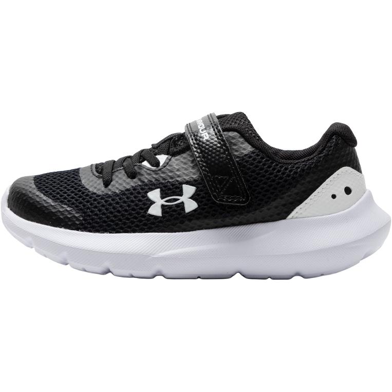 Under Armour Surge 3 AC PS Black White Kids Sneakers 3024990-001
