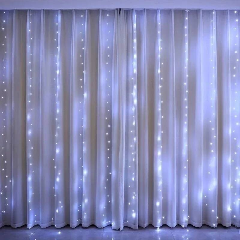Christmas Curtain Lights Garland Merry Christmas Decorations For Home Christmas Ornaments Xmas Gifts Navidad 2026 New Year Decor
