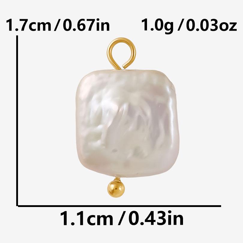 

1pcs Irregular Geometric Round Square Real Natural Shell Pearl Charms For Jewelry Making Bulk Handmade Earrings Pendant Material