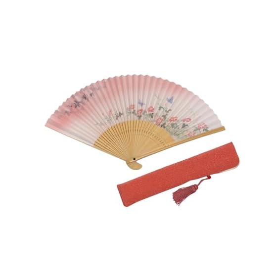 [Hasegawa] Folding Fan for Women, Includes Fan Case and Gift Box, Made in Japan (Morning Glory)