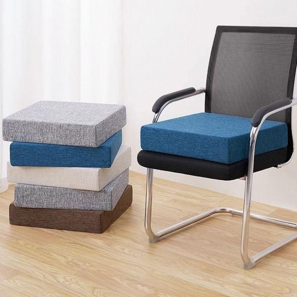 Durable 5cm Thick Seat Cushion Fast Rebound Ultra Soft Office Chair Pad Breathable High Density Sponge Waist Cushion Pain Relief