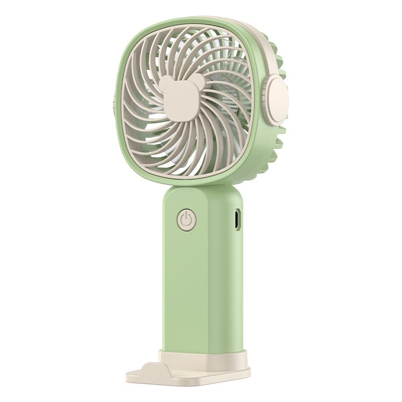 Compact USB Rechargeable Mini Fan - Portable, Silent, and Cute for Students