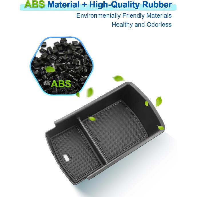 2023 2024 2025 2026 ID.4 Accessories Center Console Organizer for VW ID.4 (Standard/S/S Plus/Pro/Pro S/Pro S Plus), Durable ABS Plastic Console Tray