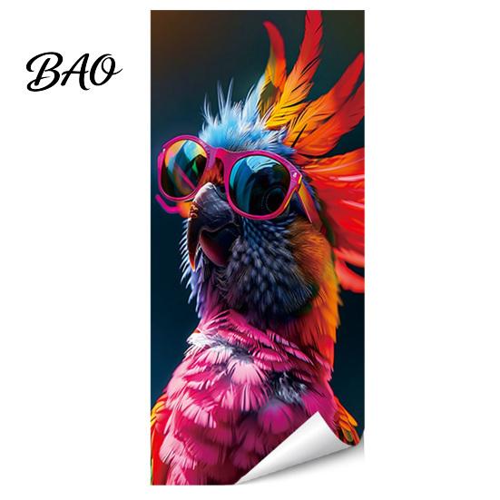 Weatherproof Waste Container Art Fun Animal Trash Can Stickers, Self?Adhesive Bin Decals for Outdoor Removable Vinyl Skins Garbage Can, Mailbox