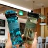 Portable Water Bottle Leakproof Non-Toxic BPA Free Plastic Water Bottle with Volume Scale Anti Drop Outdoor Sports Water Bottle