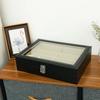 8 Grids Glasses Display Box PU Leather Glasses Organizer Sunglasses Tray with Removable Drawers Home Tabletop Jewelry Container