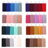 Solid Color Bubble Chiffon Muslim Hijab Wrap Shawl Scarf 70*175CM