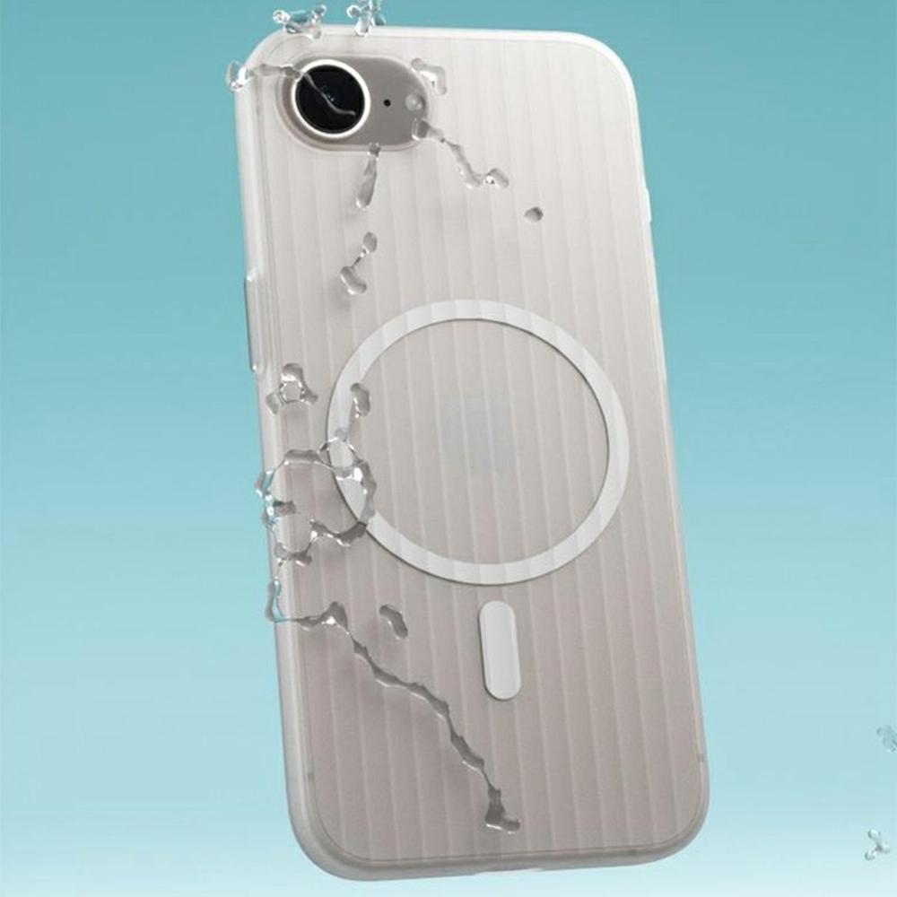 For iPhone 16e Case Compatible with MagSafe Corrugated Texture Hard PC Phone Cover