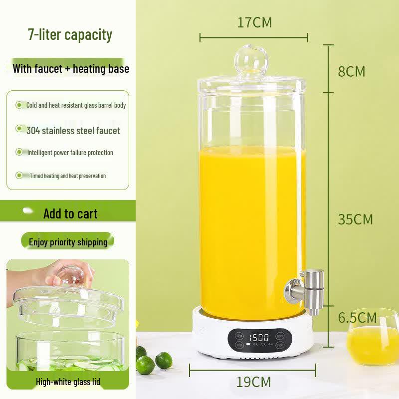 5L Electric Glass Multi-function Kettle for Tea & Water