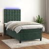VidaXL Bed Slat Base with Mattress and LEDs, Upholstered Bed, Single Bed, Adult Bedroom Interior Bed, 3136350