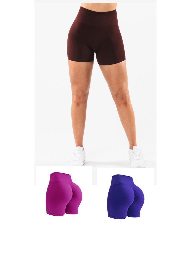 Seamless High Waist Yoga Shorts: Butt-Lifting, Hip-Tightening Fitness Wear for Women