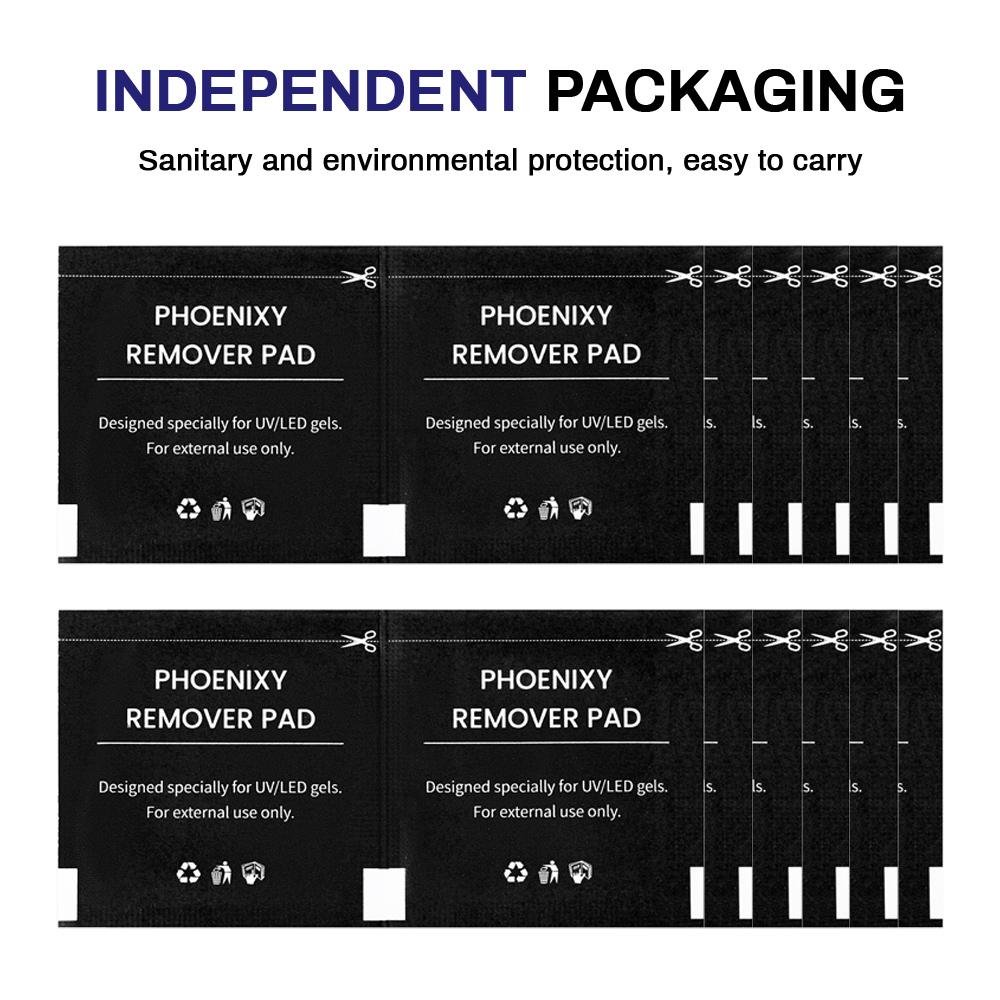 

PHOENIXY 100 шт. Засіб для зняття гель-лаку Очищувач лаку для нігтів Burst Nail Gel Remover Аксесуари для краси нігтів 50pcs