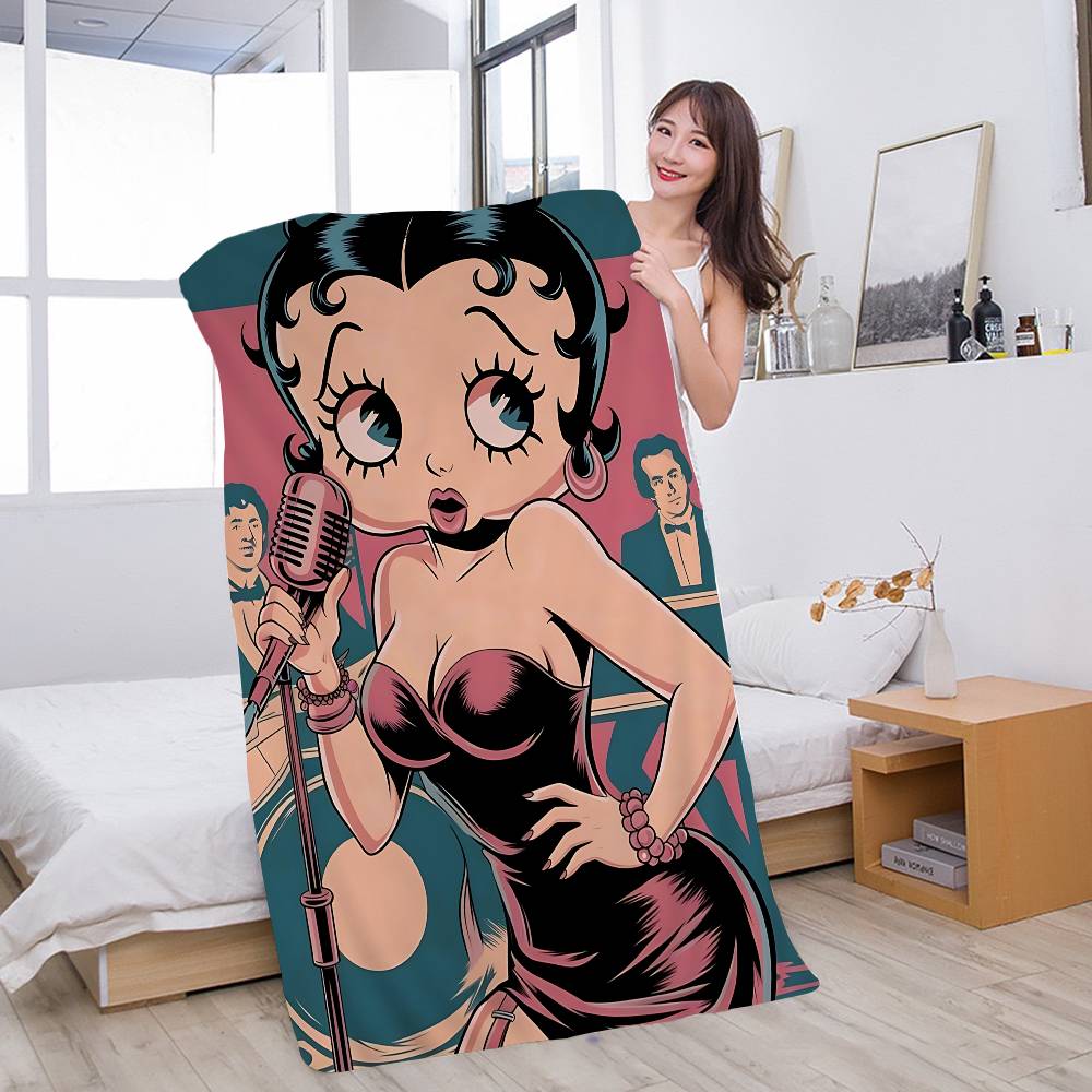 Cartoon B-BettyS BoopS Microfiber Beach Towel Absorbent Quick Dry Soft Yoga Swimming Resort Mountain Climbing Towel