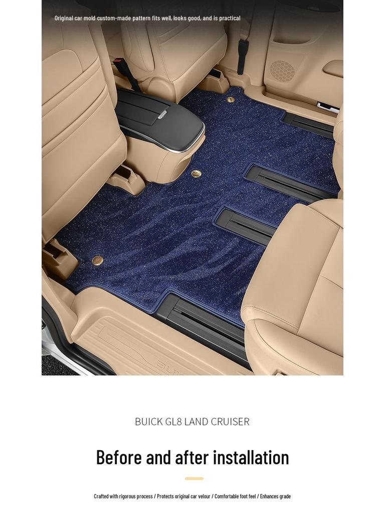 Custom Leather Floor Mats for 25 Buick GL8 Models - Full Coverage for Lu Shang New Energy Lu Zun PHEV/ES
