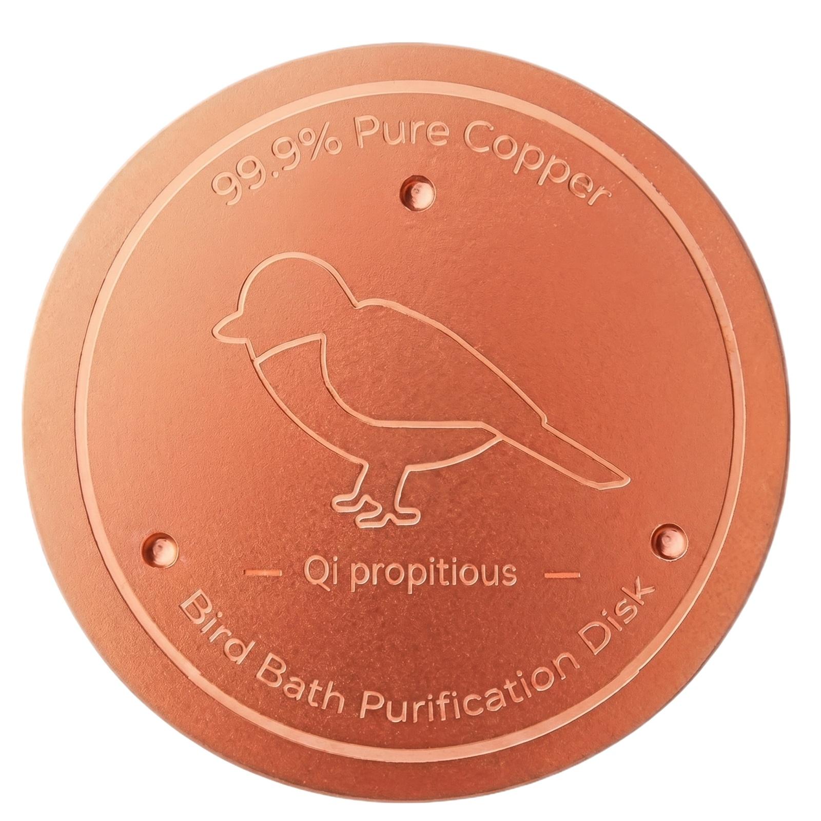 

Copper Disk Bird Bath Water Cleaner 2mm Thick Reinforced Copper Round Plate for Garden Water Visitors Outdoor Bird Bath Accessory One Size