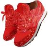Sneakers Children's Muffin Sequins Shoes Color Matching Breathable Rhinestone Platform Sneakers Women's Large Size